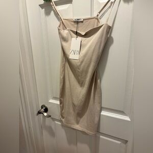 Zara Strapless Cream Dress for layering